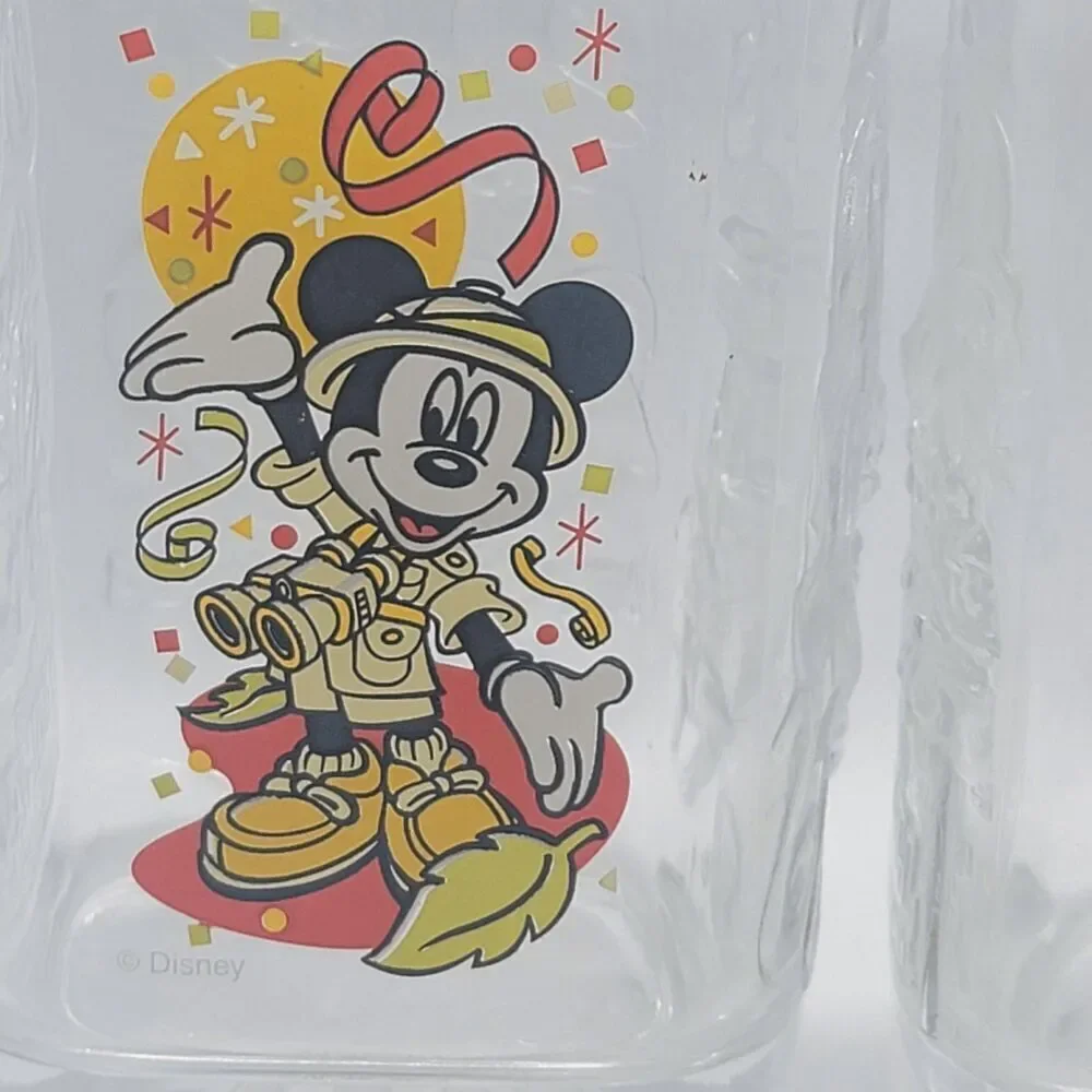 Animal Kingdom Mickey McDonalds Walt Disney World 2000 Celebration 2 Glass Cups